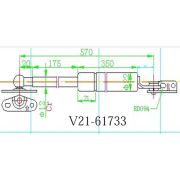 Амортизатор багажника JETT V21-61733  RH