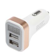 Автомобильное зарядное устройство с вольтметром Cartage, 12-24 В, 2 USB, 2А,