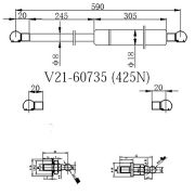 Амортизатор багажника JETT V21-60735