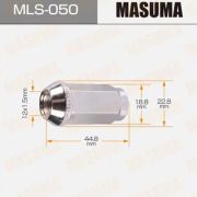 Гайка MASUMA 12x1.5мм, L=44.8мм, под ключ=19мм