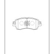 Тормозные колодки передние  KASHIYAMA D0057/GP00057   Daihatsu Move LA150 CAST LA260S Tanto LA660S