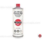 Масло моторное MITASU PLATINUM PAO SN/SP 0W20 синтетика. MJ110 1литр