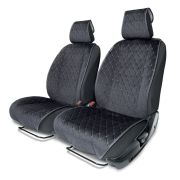 Накидки на передние сиденья автомобиля «Autoprofi», алькантара ALC-0410 BK/GY