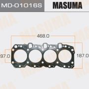 Прокладка ГБЦ MASUMA, MD-01016S трехслойная (металл-эластомер) Толщина 0,90 мм  1KZ-TE