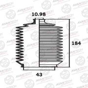 Пыльник рулевой системы  AVANTECH BS0501/RP2043/HG3032125/RP2079/ASRMI1010