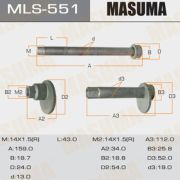 Болт эксцентрик MASUMA MLS551/0132-005/48409-60020 к-т  Prado 120